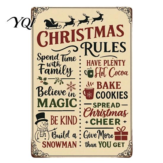 Seasonal Entryway Wall Accents Christmas Wood Sign, Vintage Santa's Sleigh Parking Only 2D Country Style Home Decoration Rustic Farmhouse Wooden