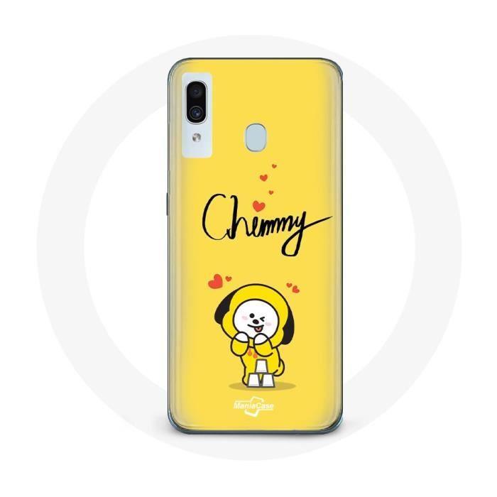 Чехол для Samsung Galaxy A20e BTS Bangtan Boys BT21 Chimmy Jimin Желтый фон