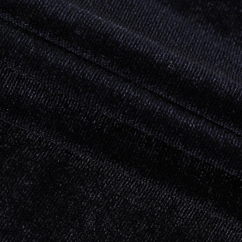 GMXIA Платье из темной замши с квадратным воротником, кружевной кромкой и пышными рукавами, однотонная юбка на осень и зиму для женщин