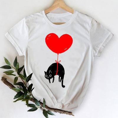 Europe and America Faith Over Fear Printed Casual Short-sleeved T-shirt Graphic T Shirts Summer polyester fabric