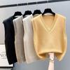 Ladies Vest Short Spring Versatile V-Neck Sleeveless Knit Sweater