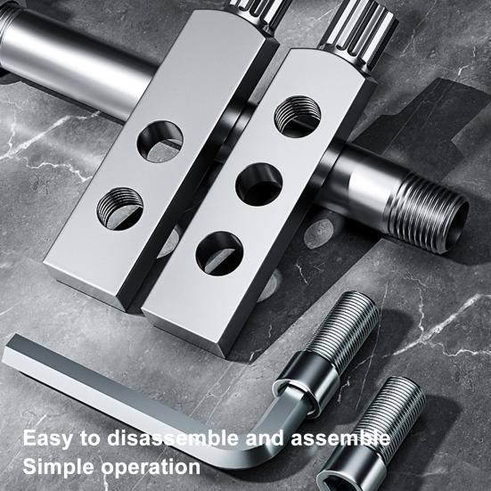 Извлекатель сломанных винтов с гаечным ключом, прочный инструмент для снятия металлических винтов, универсальный инструмент для извлечения проводов угловых вентилей кранов 1/2 3/4 дюйма