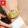 OLEVS 5639 Classic Men's Watch Auto Date Timing Code 24 Hour Stainless Steel Waterproof Luminous Quartz Wristwatch For Men