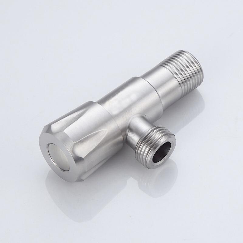 304 Stainless Steel High Flow Angle Valve - Dual Outlet All Copper Water Heater Stop Valve