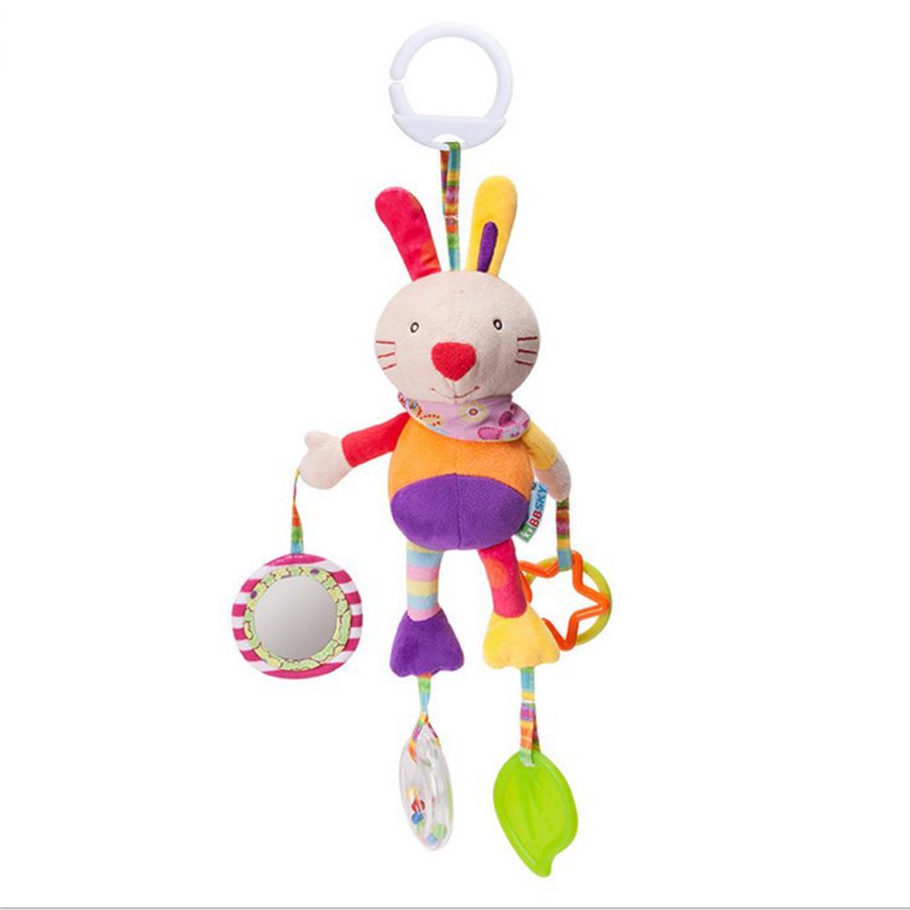 Stuffed Animals Baby Toys Rattles Music Mobile Doll Bed Bell Infant Stroller Hand Bells Plush Toy