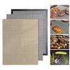 BBQ Grill Mesh Mat Non Stick Fish Vegetable Mat Food Grade High Temperature Resistant Uninflammable Barbecue Grill Sheet Liners Rusable Grilling Mat