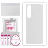 apgo Protective Skin Sticker for the Back Compatible with Sony Xperia 1 III, Wrap Film, Foil, Vinyl - Pattern Transparent Carbon