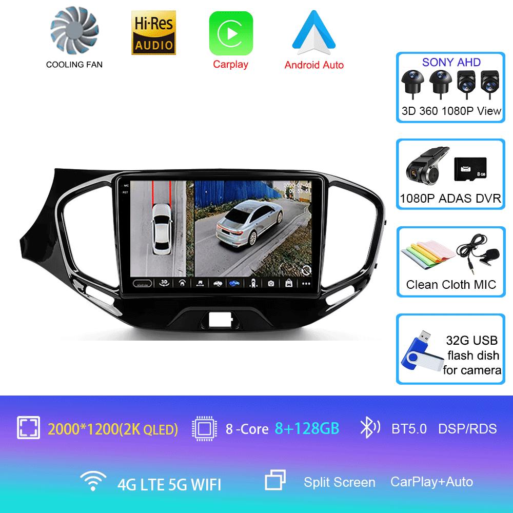 Android 14 для LADA Vesta Cross Sport 2015 2022 Автомобильный радиоприемник Мультимедиа Видеоплеер Навигация стерео Нет 2din 2 din