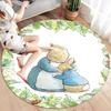 Круглый ковер Питер Кролик, Ковер для гостиной, спальни, дивана, игровой комнаты, нескользящий коврик для пола