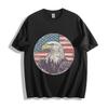 Patriotic Eagle USA Flag T-Shirt - Vintage Eagle and Stars Design Unisex Tee