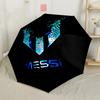 Soccer Player In Action Compact Travel Automatic Umbrella Compact 8-Rib Lightweight Compact Design All-Season Travel Fashion Lovers