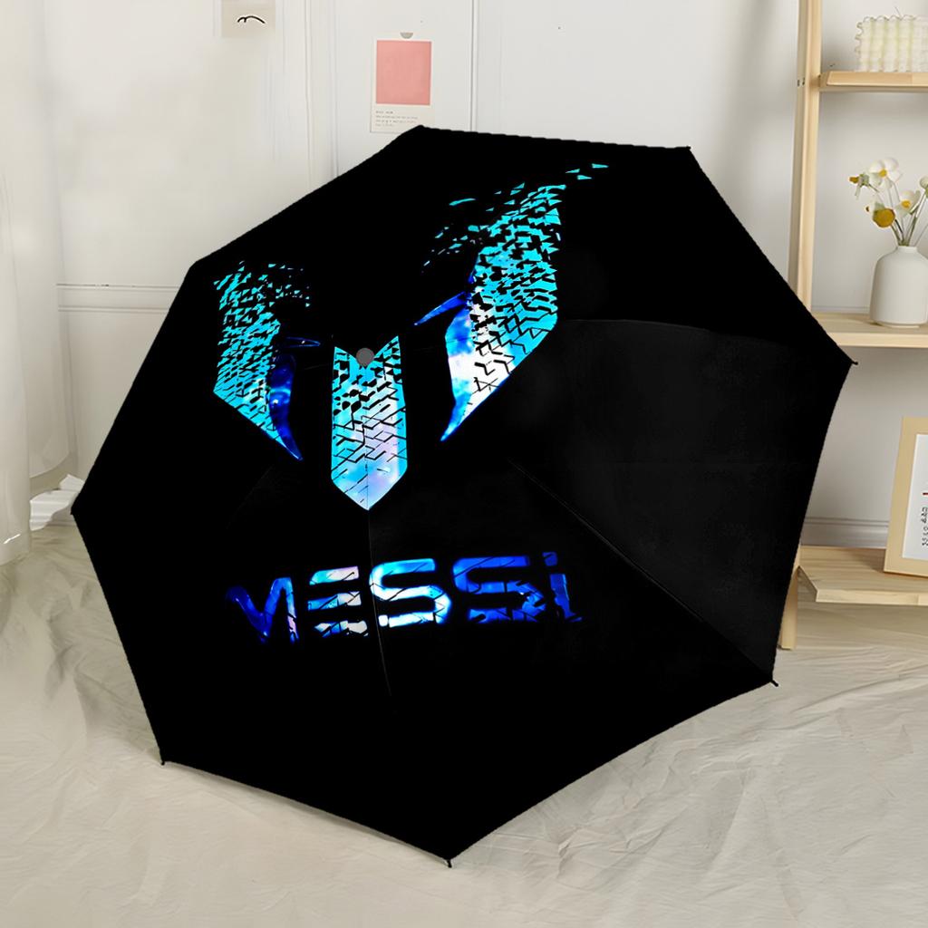 Soccer Player In Action Compact Travel Automatic Umbrella Compact 8-Rib Lightweight Compact Design All-Season Travel Fashion Lovers