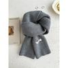 Sheep Wool Couple Solid Color Knitted Wool Scarf Women's Autumn and Winter Value for Money, Thickened Warm Scarf