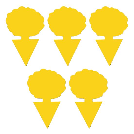 5 шт., ловушка для мух, липкая двусторонняя сильная липкость, желтая ловушка для мух в форме бабочки, бумажная липкая доска для тли и сада