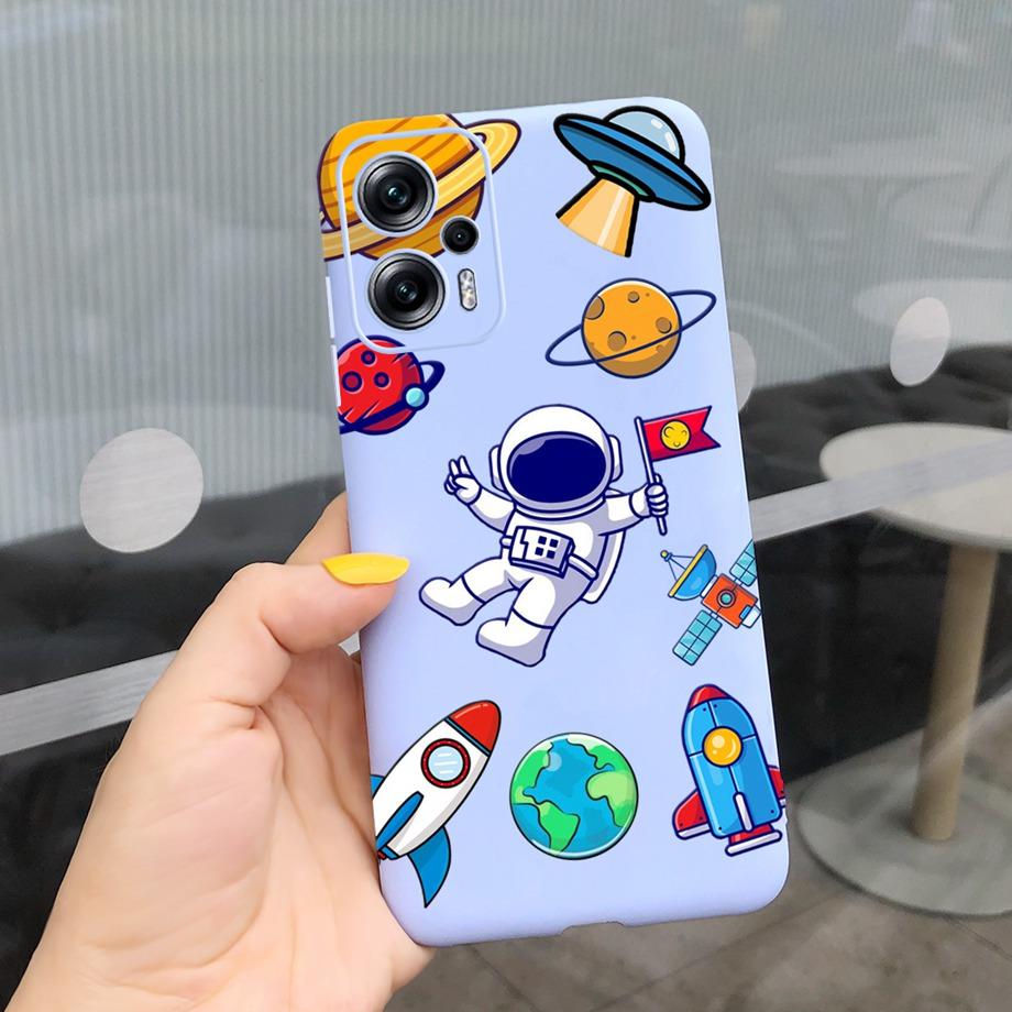 Для Xiaomi Poco X4 GT Чехол Накладка на телефон Милый Астронавт Кактус Мультяшный Рисунок Чехлы Для Xiomi Poco X4 POCOX4 GT 5G Мягкий ТПУ Фунда