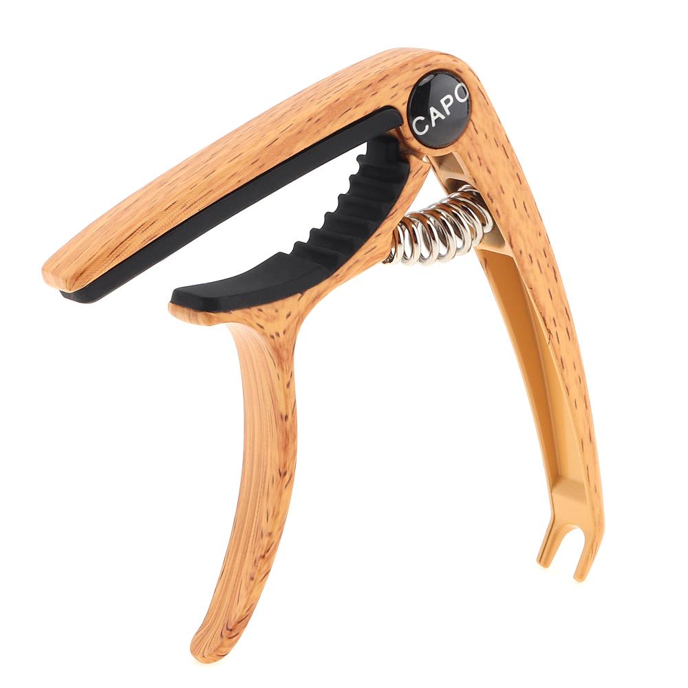 Алюминиевый сплав, металл, дерево, гитарный каподастр со съемником штифтов для настройки акустической гитары, гавайской гитары