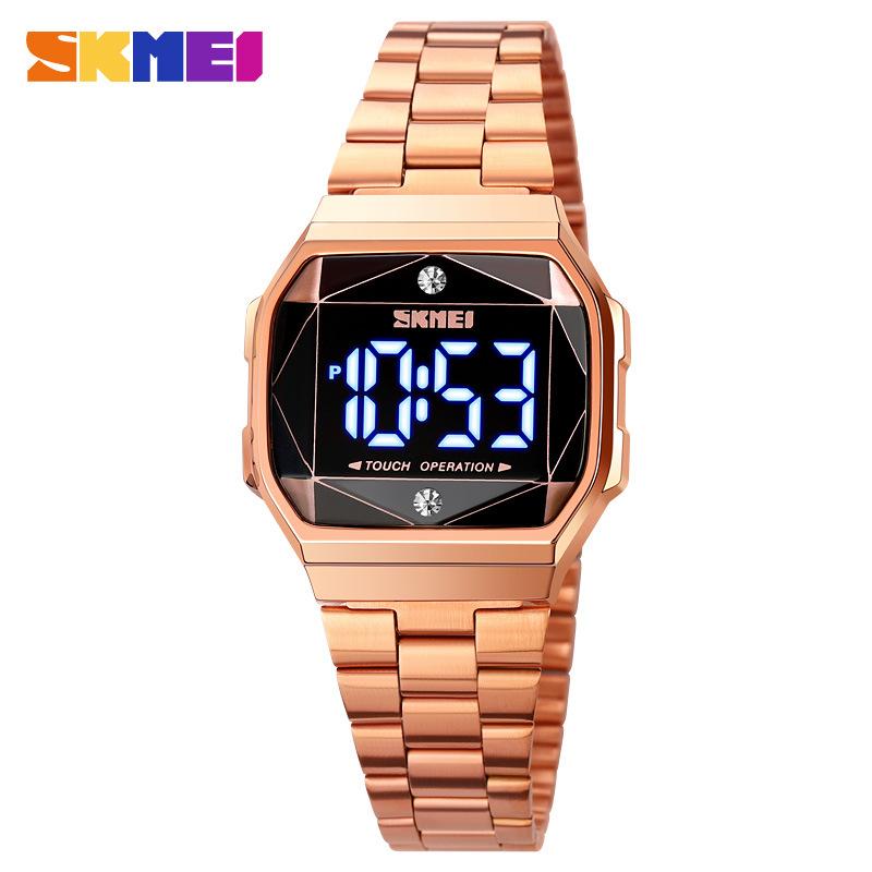 Skmei Moment Beauty Fashion Многофункциональные женские часы со светодиодной подсветкой, женские часы со студенческой водонепроницаемой электронной наручной камерой
