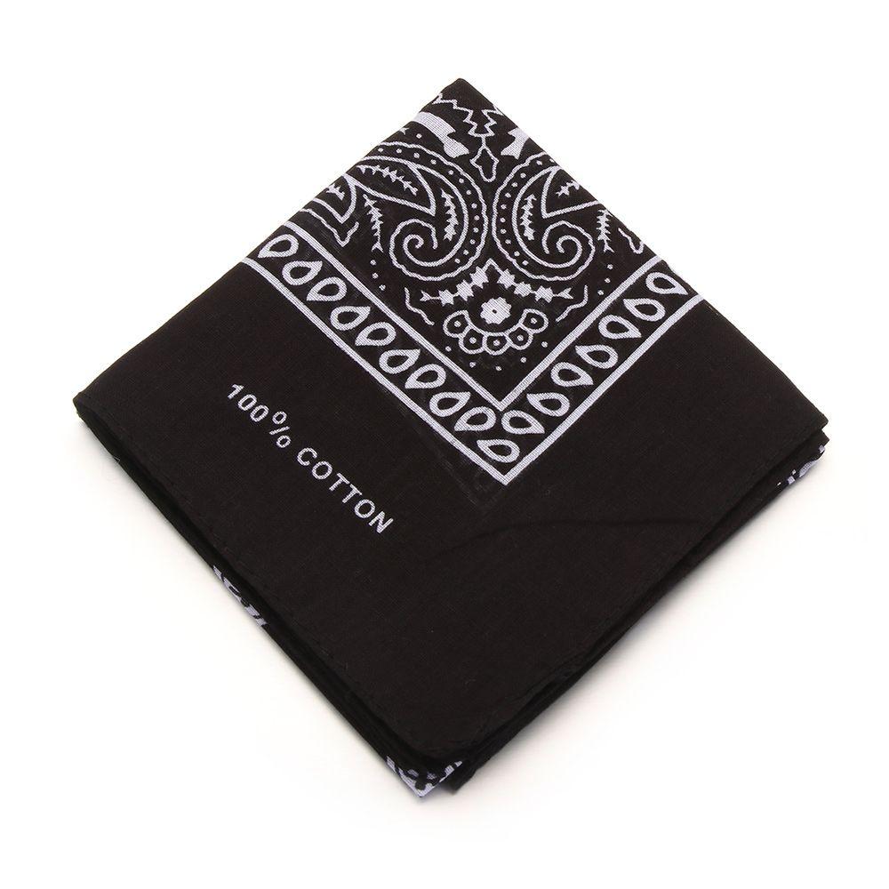 Головной убор Носовой платок 100% Хлопок Повязка для волос Пейсли Бандана Принтованные Квадратные Шарфы Напульсник