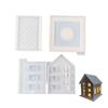 3D House Silicone Molds for Resin Concrete Home House Candle Holder Mold House Shaped Gypsum Mold Table Decorations