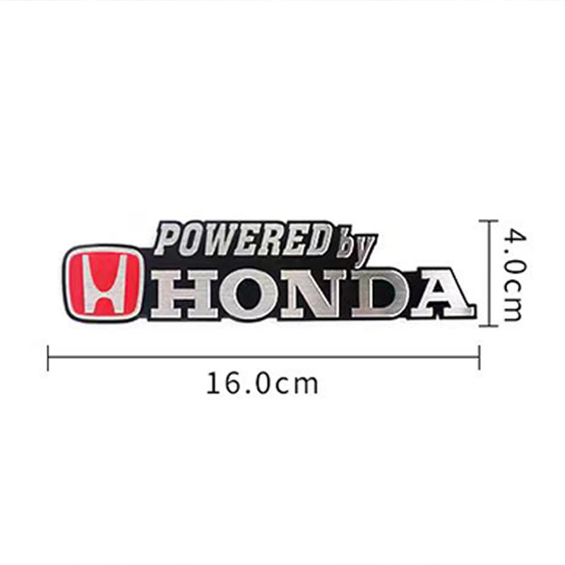 hbdf4 Car Logo Aluminum Label Stickers Decorative Accessories For Honda Civic Fit Jazz Accord Pilot CRV Odyssey Passport City Shuttle