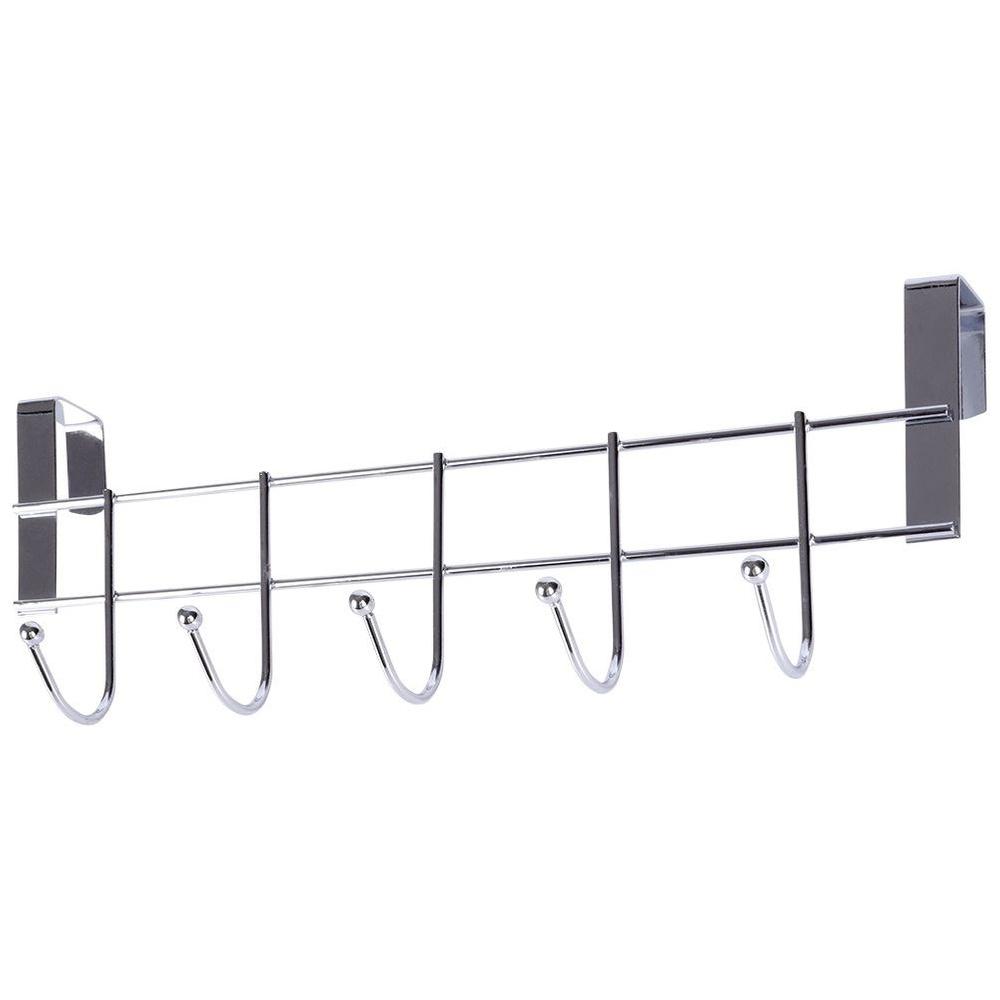 Orion Over-the-Door Hanger with 5 Hooks, Silver, 25 cm