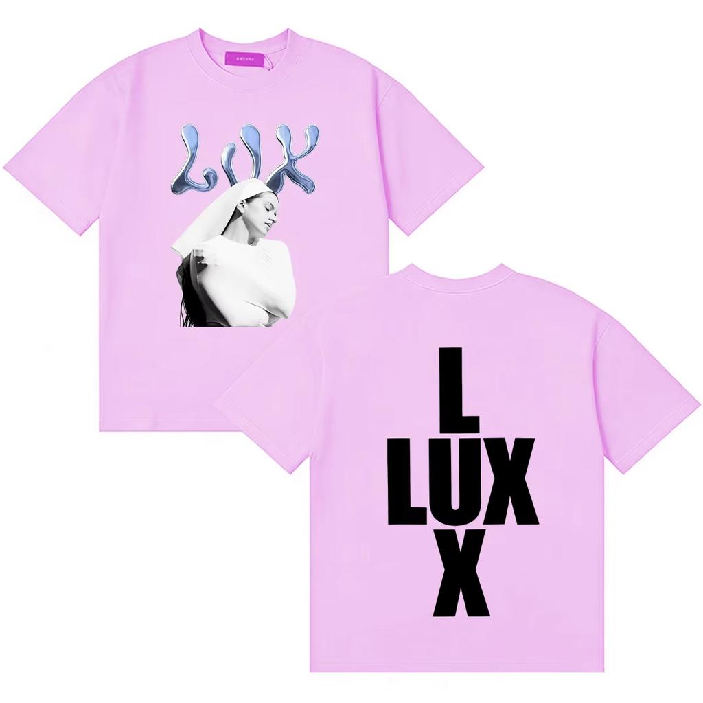 Rosalia Lux Tour 2026 Double Sided Print Graphic T Shirts Men and Women Casual Tops Fans Music Streetwear Hip Hop T-shirt