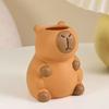 Cartoon Capybara Pen Holder Tabletop Storage Interesting Capybara Pencil Storage Box Multi-Functional Cosmetic Organizer