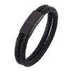 Jewelry Of Men Black Braided Leather Bracelet Cuff Bracelet Bangle Fashion Gift