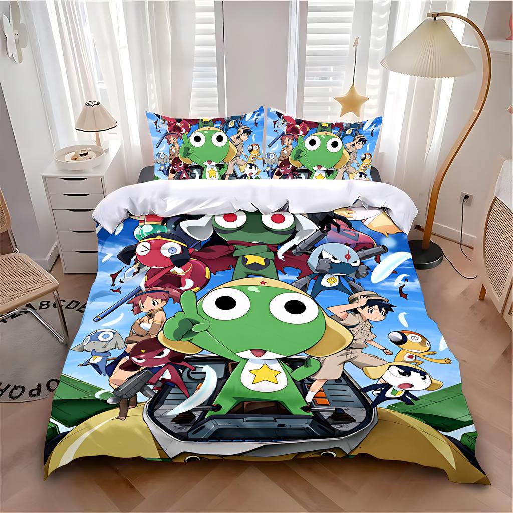 Fashion Duvet Cover Pillowcase Bedding Set Hot Sergeant Frog Adult Boy Girl Bedroom Decoration Children Single Double Large Size