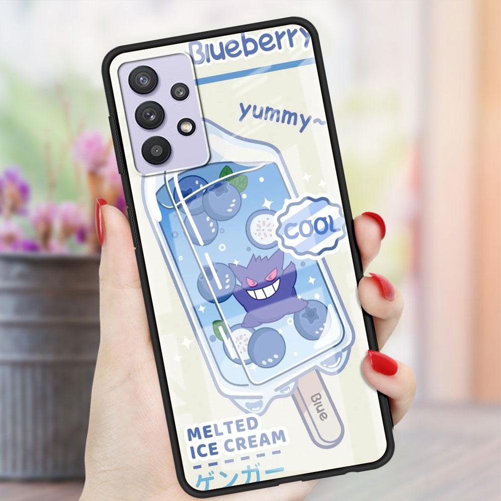 Стеклянный чехол для Samsung Galaxy A52 A71 A50 A51 A70 A21s A31 A72 A10 A12 A30 A22 5G, чехол для телефона Pkemon