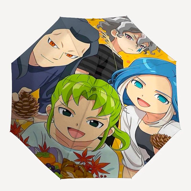 1 шт. Уличный зонт с персонажами Jujutsu Kaisen - Автоматическое открытие/закрытие, Портативный 3-складной дизайн с 8-реберным железным каркасом - Идеальный подарок для фанатов