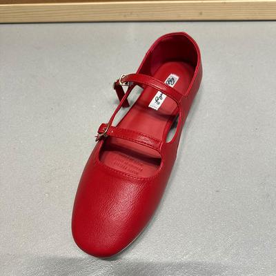 Мода Мода Ремешок с пряжкой Женские туфли-балетки Мэри Джейн Повседневная женская обувь с мелким вырезом Полые женские балетки Новинка 2025