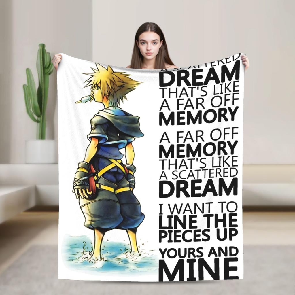 Пледы с изображением Kingdom Hearts Флис Потрясающе Теплый Плед Для Дома Ресторана Зима