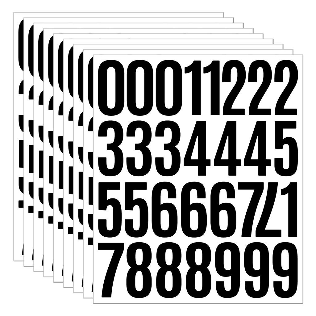 2-дюймовая цифровая наклейка, вырубная штампом, самоклеящаяся виниловая наклейка, водонепроницаемая, для идентификации номеров, классификации, цифровая наклейка