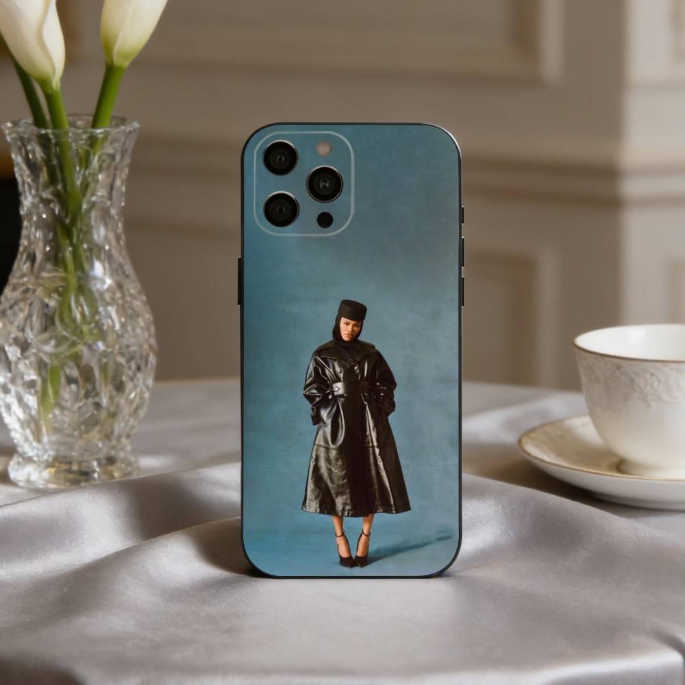 Чехол для телефона с обоями T-Teyana T-TaylorS Для iPhone 17,16,15,14,13,12,11 Plus,Pro Max,XS,Мягкий Силиконовый Черный Чехол