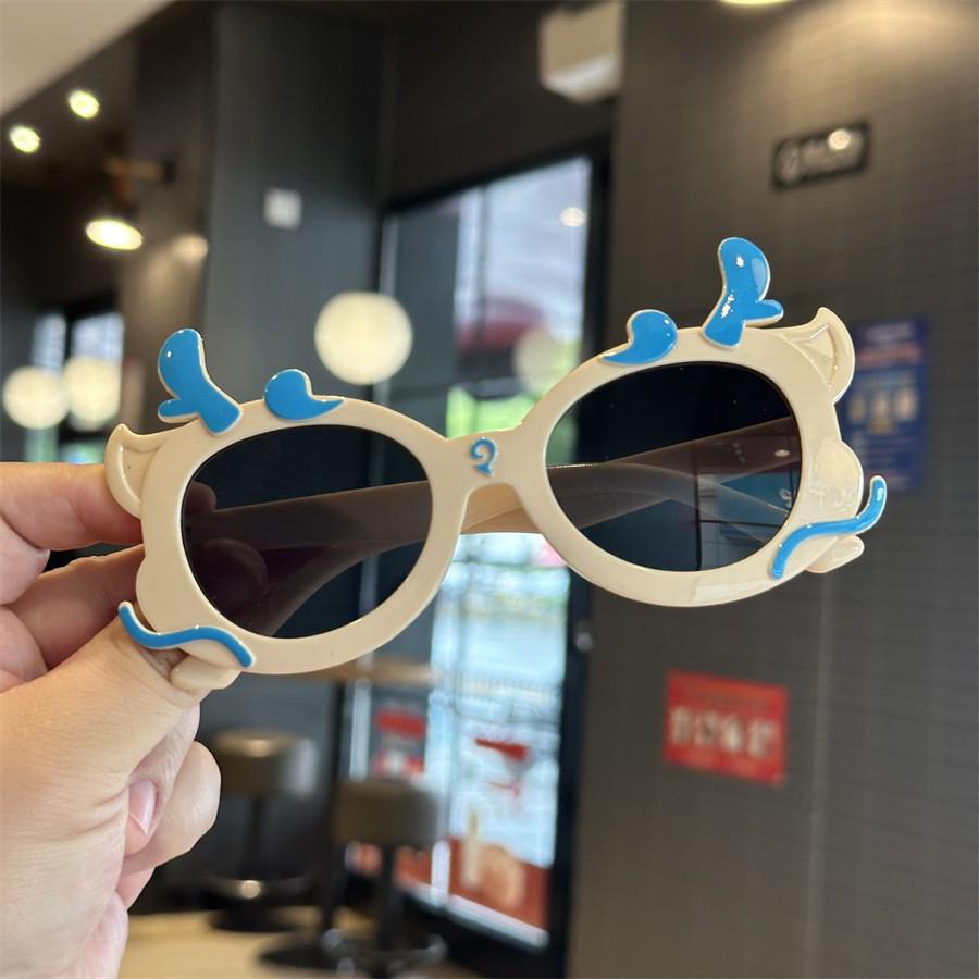Мультяшные солнцезащитные очки Дракона Ао Бин для детей: Милые праздничные фотоочки для мальчиков и девочек