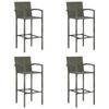 Day and Night - Day and Night Kitchen Stools 4 Units Gray Synthetic Rattan