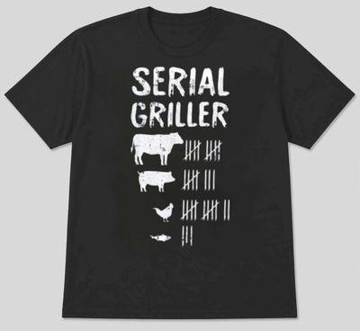 Humorous Chef & Grill Master Novelty Apparel Graphic T-Shirt S M L XL 2 3 4 XL