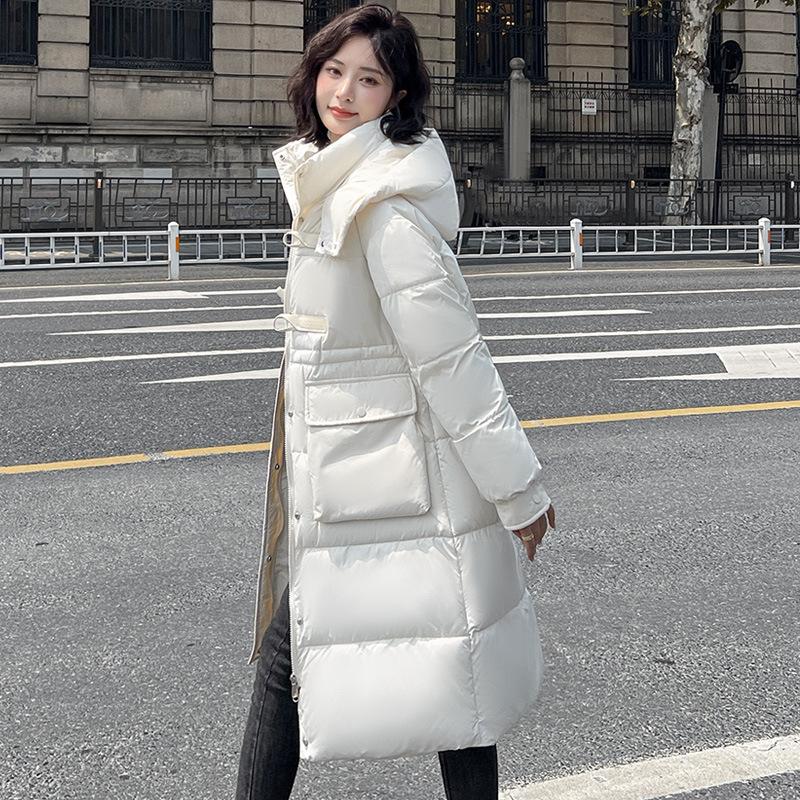 Women's Windproof Hooded Fluffy Warm and Cold Loose Medium-length Casual Sports High-quality Fabric Jacket Cotton Coat Jacket