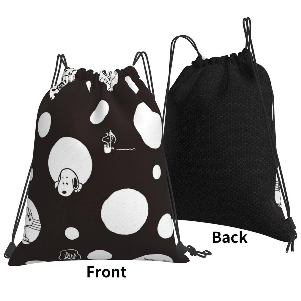 Спортивный мешок Snoopy, рюкзак со шнурком для использования, милый, легкий, стильный, складной, большой емкости, спортивная сумка, моющийся, персонаж, унисекс [AGGZOM]