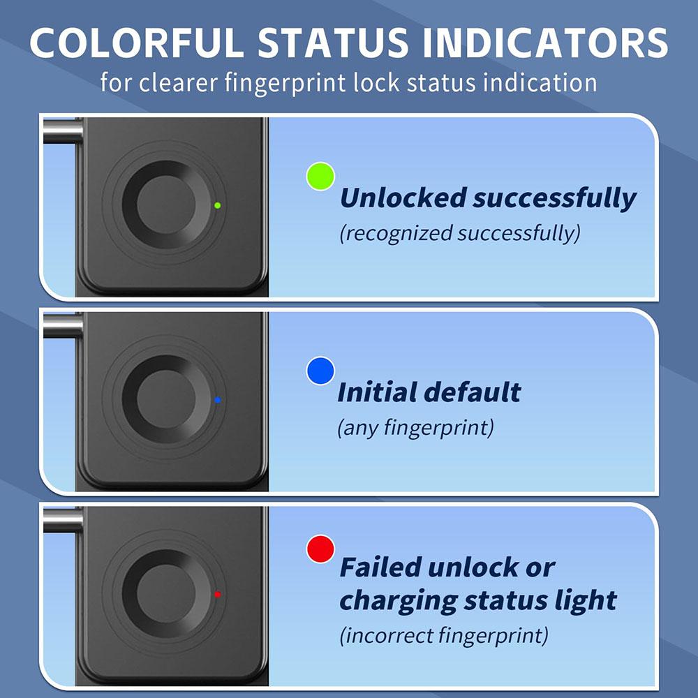 Rechargeable Fingerprint Lock Child Safety Lock Cabinet Fridge Drawer Door Lock Stainless Steel Cable Protection Home Security 4