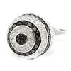 Silver Ring 'Romy' Black White