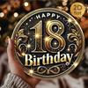 18th Birthday Gold Floral Metal Sign 8x8 Inch Home Cafe Decor Gift