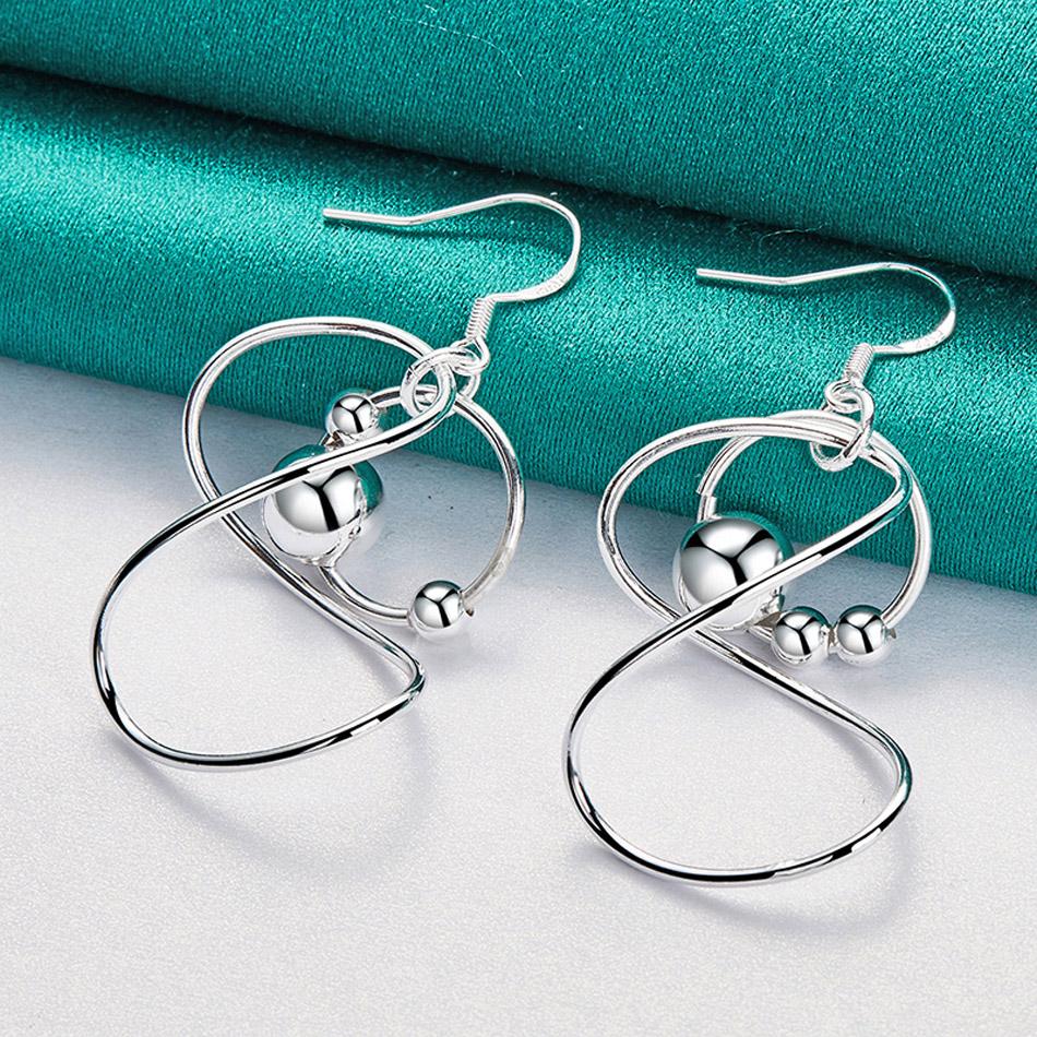 Серьги из бисера из стерлингового серебра 925 пробы для женщин, модные очаровательные ювелирные изделия