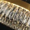 Villach - hanging lamp chandelier crystal ring round 60cm gold brass