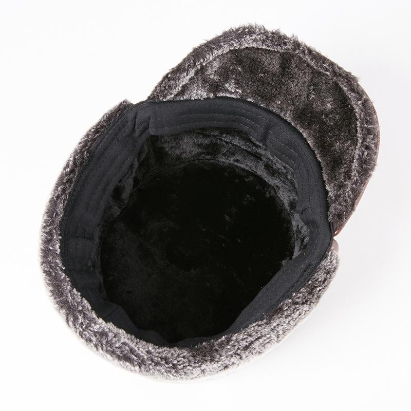 Мужские зимние шапки-бомберы из натуральной кожи, мужские шапки из меха горраса, теплые наушники, шапка с защитой от холода, кепка из воловьей кожи