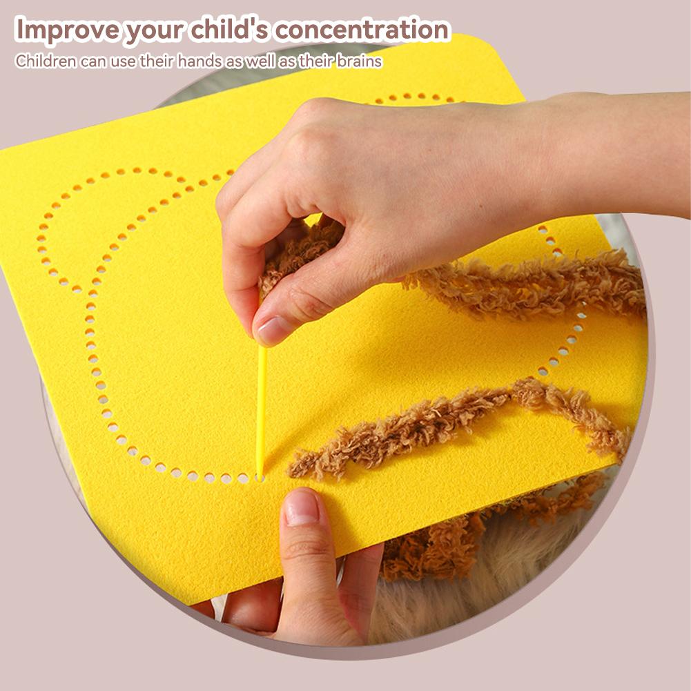 Незаконченный милый набор для самостоятельного валяния из шерстяного войлока с изображением мультяшных животных, набор для валяния из игл, набор материалов для игл, подарок для детей-новичков