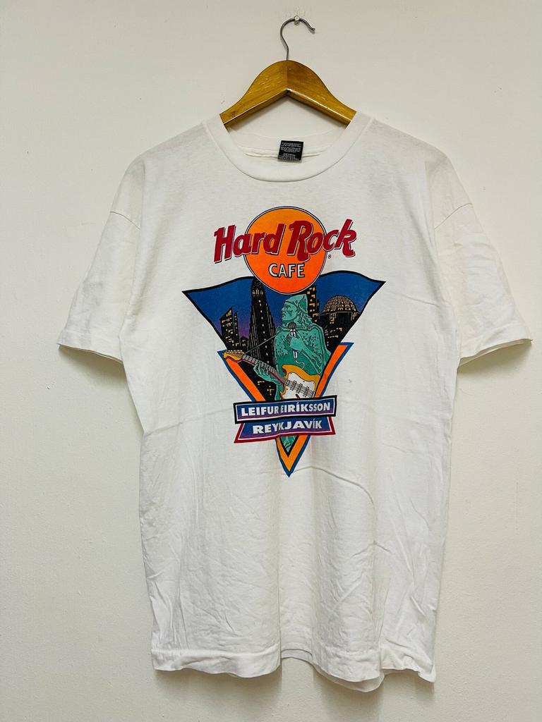 Vintage 90s Hard Rock Cafe “ Save The Planet T-Shirt / Save Earth / Streetwear / Artwork / White / L
