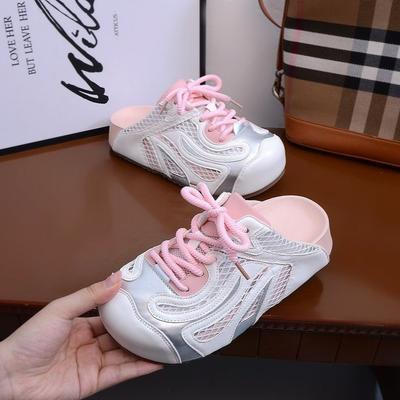 Маффин толстая подошва сетка дышащая сумка голова полушлепанцы женские летние 2025 новый один педаль ленивый уродливый милый сандалии