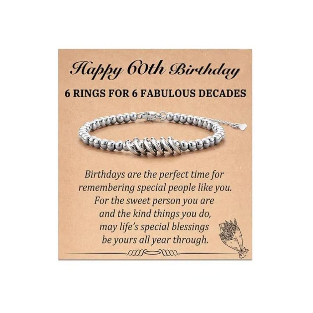 Ladies Silver Bead Bracelet Birthday Gift Adjustable Chain Ring Bracelet 4mm Silver Bead Ring Birthday Bracelet